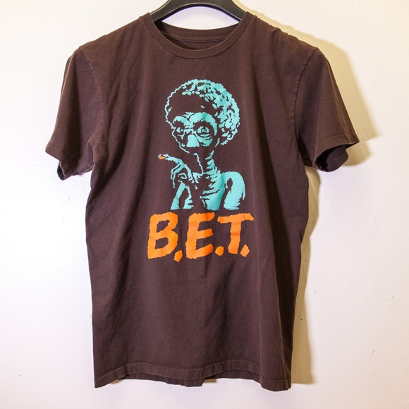 BustedTees Other - B.E.T. Brown Tee Black Extraterrestrial